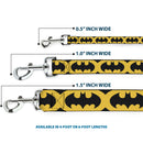 Dog Leash - Bat Signal-5 Black/Yellow/Black
