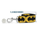 Dog Leash - Bat Signal-5 Black/Yellow/Black