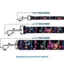 Dog Leash - Batman Batgirl and Joker Comic Book Cover Face Close-Ups Black