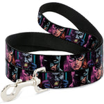 Dog Leash - Batman Batgirl and Joker Comic Book Cover Face Close-Ups Black