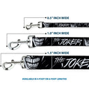 Dog Leash - THE JOKER Smiling Eyes Sketch Close-Up Black/White