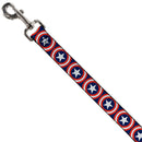 Dog Leash - Captain America Shield Repeat Navy