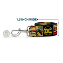 Dog Leash - Vintage DC Comics Superhero and Logos Collage Black