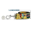 Dog Leash - DC LEAGUE OF SUPER-PETS 6-Superhero Pet Poses Collage Yellows