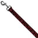 Dog Leash - Deadpool Splatter Logo Scattered Black/Red/White