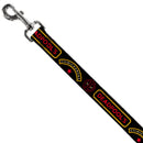 Dog Leash - DEADPOOL'S CHIMICHANGAS and Logo Black/Gold/Red