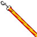 Dog Leash - The Flash Bolt Stripe Reds/Yellows