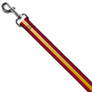 Dog Leash - The Flash Stripe Burgundy/Gold