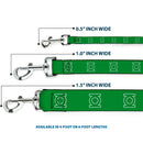 Dog Leash - Green Lantern Logo Green/White