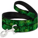 Dog Leash - GREEN LANTERN/Logo Collage Weathered Greens