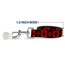 Dog Leash - Harley Quinn Diamond Blocks Red/Black Black/Red