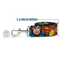 Dog Leash - Justice League 4-Superhero CLOSE-UP Poses/Logos