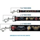 Dog Leash - Justice League 2017 6-Superhero Icons Black