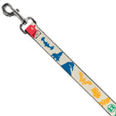 Dog Leash - DC League of Super-Pets Superhero with Pets and Logos Silhouette White/Multi Color