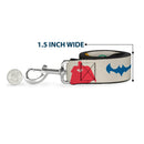 Dog Leash - DC League of Super-Pets Superhero with Pets and Logos Silhouette White/Multi Color