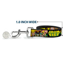 Dog Leash - Retro IRON FIST Action Pose/Comic Scene Blocks Black/Green/Yellow