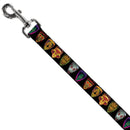 Dog Leash - Guardians of the Galaxy Badge/5-Character Icons Black/Multi Color