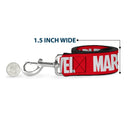 Dog Leash - MARVEL Red Brick Logo Red/White