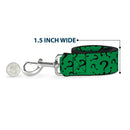 Dog Leash - Question Mark Scattered3 Dark Green/Black