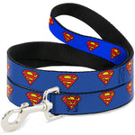 Dog Leash - Superman Shield Blue