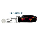 Dog Leash - Superman Shield Black