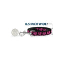 Dog Leash - Diagonal Superman Logo w/Hearts Black/Pink