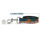 Dog Leash - Superman Shield Americana Red/White/Blue/Yellow