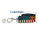 Dog Leash - Superman Shield Americana Red/White/Blue/Yellow