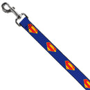 Dog Leash - DC League of Super-Pets Superman Shield Logo Blue/Red/Yellow