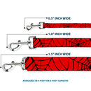 Dog Leash - Spiderweb Red/Black