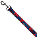 Dog Leash - SPIDER-MAN 3-Action Poses/Bricks/Stripe Blues/Red/White