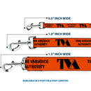 Dog Leash - Loki Series TVA TIME VARIANCE AUTHORITY Text Orange/Black