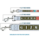 Dog Leash - Gremlins GIZMO Text and Pose Blocks White/Multi Color