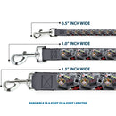 Dog Leash - Gremlins Gizmo Pose and Rules Collage Gray