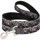 Dog Leash - Gremlins Gizmo Pose and Rules Collage Gray