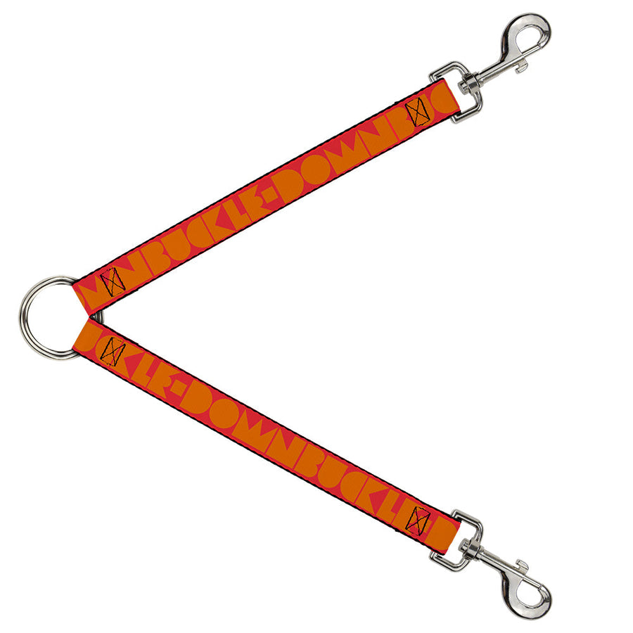 Dog Leash Splitter - BUCKLE-DOWN Shapes Red/Orange