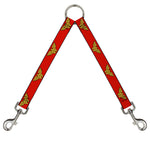 Dog Leash Splitter - Wonder Woman Logo Red