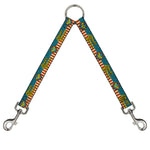 Dog Leash Splitter - WONDER WOMAN/Logo Americana Red/White/Blue/Yellow