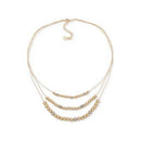 Anne Klein Gold-Tone Pave Fireball & Bead Layered Necklace, 16 + 3" Extender"