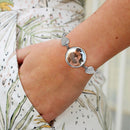 Custom Photo Angel Wings Bracelet | Personalized Photo Charm Bracelet | Silver Gift