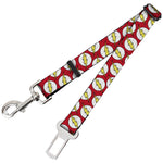 Dog Safety Seatbelt for Cars - Flash Logo Scattered Red/White/Yellow