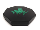 Green Cthulhu Dice Tray With Dice Staging Area and Lid