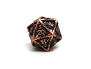 Hollow Metal Copper Cthulhu Dice Set