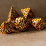 Gold Dragon's Egg Metal Dice Set