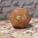 Fangs of Winter Red Aventurine Stone Dice Set