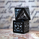 Fangs of Winter Obsidian Stone Dice Set