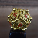 Orb of the Dragon Hollow Metal Dice Set - Gold and Red