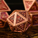 Ballad of the Bard Fuchsia and Bronze Metal Dice Set