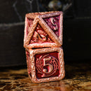 Ballad of the Bard Fuchsia and Bronze Metal Dice Set