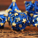 Dragon's Lair Hollow Metal Dice Set- Blue